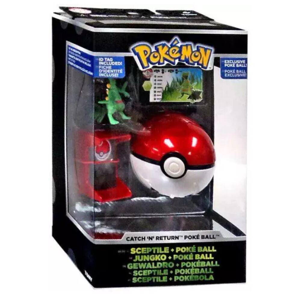 2014 Tomy Pokémon Sceptile Catch N Return Action Figure & Exclusive Poké Ball